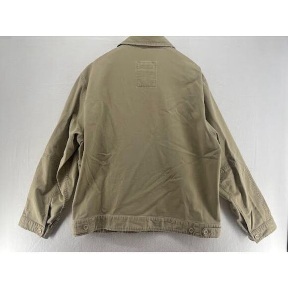 Men's Vintage GAP Canvas Zip up Barn Jacket Khaki Collared Y2K Size XL - Picture 6 of 6